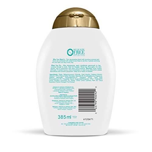 OGX Quenching + Coconut Curls Curl-Defining Conditioner, Nourishing Curly Hai...