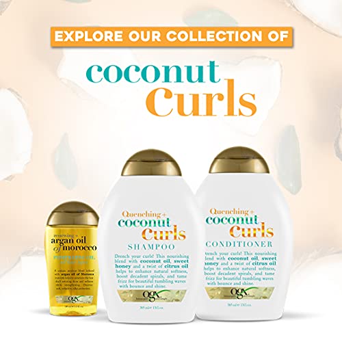 OGX Quenching + Coconut Curls Curl-Defining Conditioner, Nourishing Curly Hai...