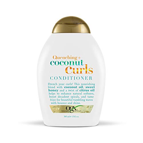 OGX Quenching + Coconut Curls Curl-Defining Conditioner, Nourishing Curly Hai...