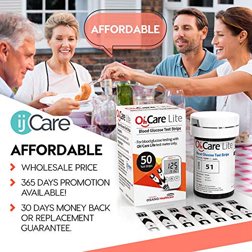 Oh?Care Lite Blood Glucose Test Strips (50pcs) - Diabetic Test Strips Calibra...