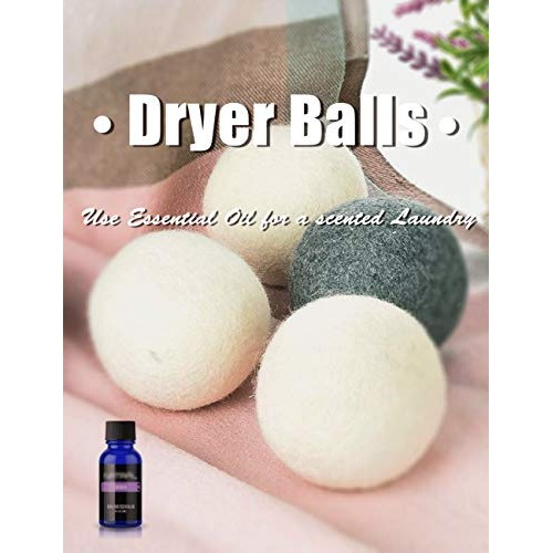 OHOCO Wool Dryer Balls 6 Pack XL, Organic Natural Wool for Laundry, Fabric So...