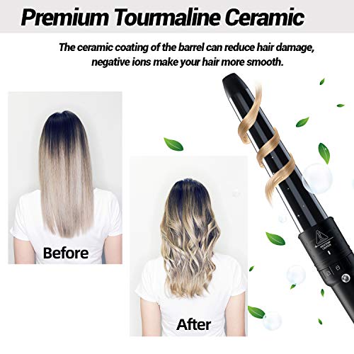 5 in 1 Curling Iron Wand Set, Ohuhu Upgrade Curling Wand 5Pcs 0.35 to 1.25 In...