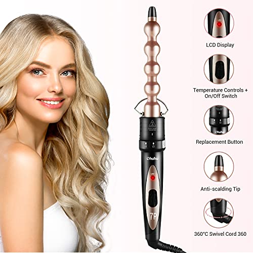 7 in 1 Curling Iron Wand Set, Ohuhu Upgrade Curling Wand With 7Pcs 0.35 to 1....