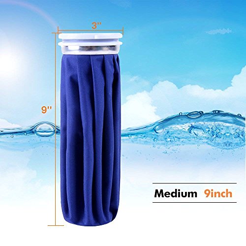 Ice Cold Pack Ohuhu 9" Reusable Ice Bag Hot Water Bag for Injuries, Hot & Col...