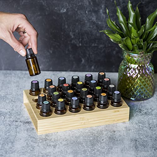 Oil Life- Wooden Tray for Essential Oils Open Sided | Aromatherapy Storage fo...