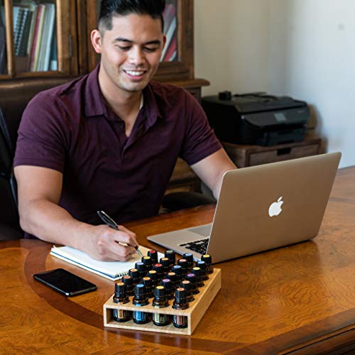 Oil Life- Wooden Tray for Essential Oils Open Sided | Aromatherapy Storage fo...