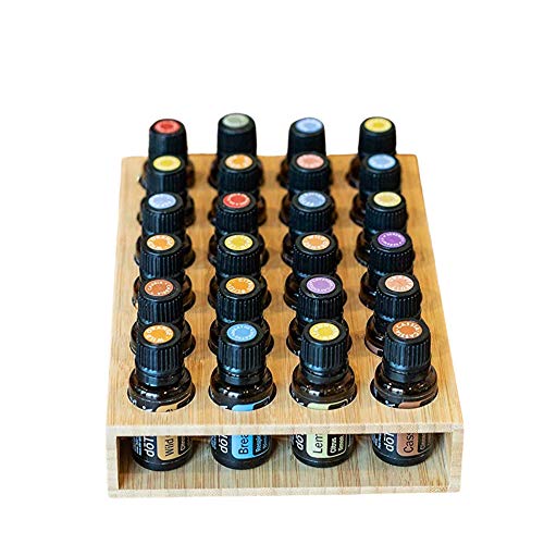 Oil Life- Wooden Tray for Essential Oils Open Sided | Aromatherapy Storage fo...