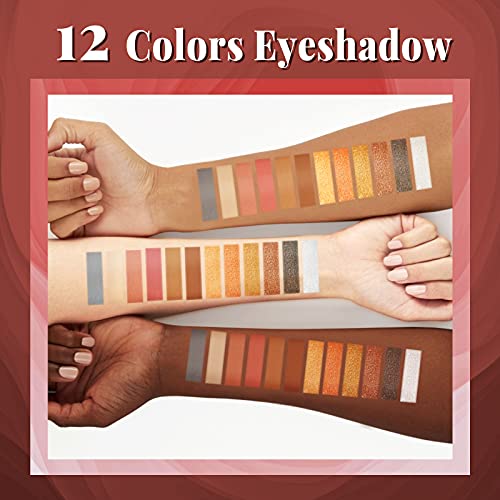 12 PCS Eyeshadow Stick Sets with Smudge Proof Eyeshadow Primer Base, Waterpro...