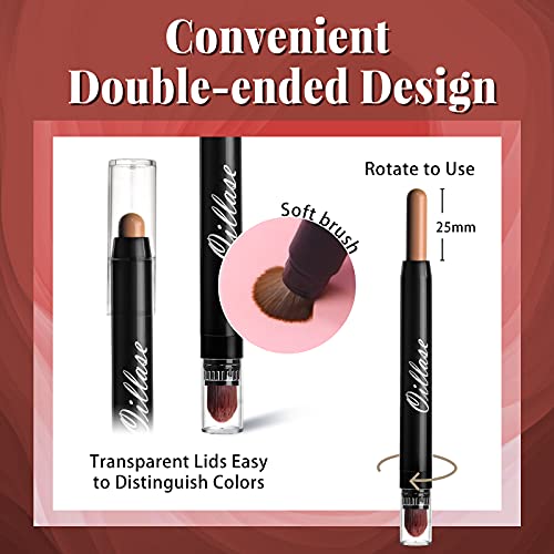 12 PCS Eyeshadow Stick Sets with Smudge Proof Eyeshadow Primer Base, Waterpro...