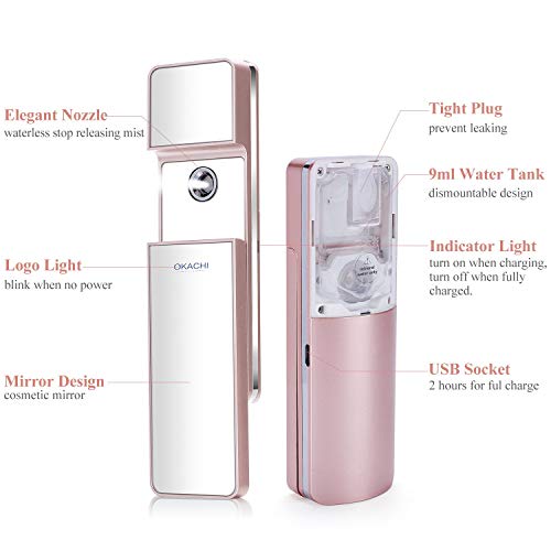 Nano Facial Mister Ionic Cool Mist Sprayer Moisturizing Atomizer Face Nebuliz...