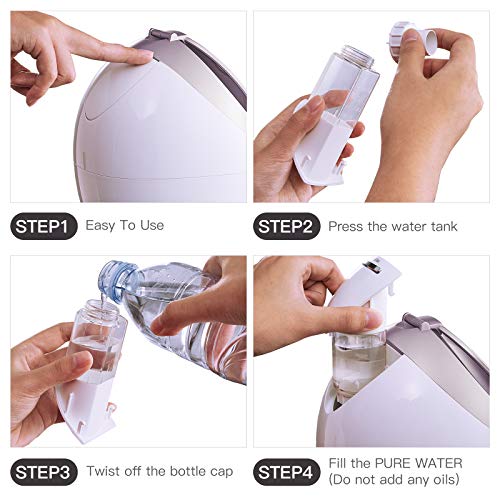 OKACHI GLIYA Facial Steamer 4 in 1 Nano Face Steamer - Professional & Safe St...