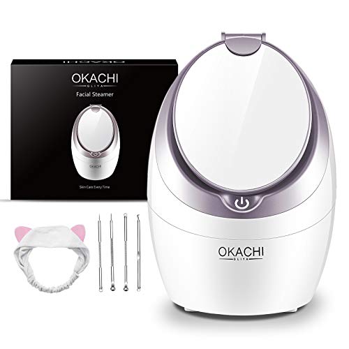 OKACHI GLIYA Facial Steamer 4 in 1 Nano Face Steamer - Professional & Safe St...