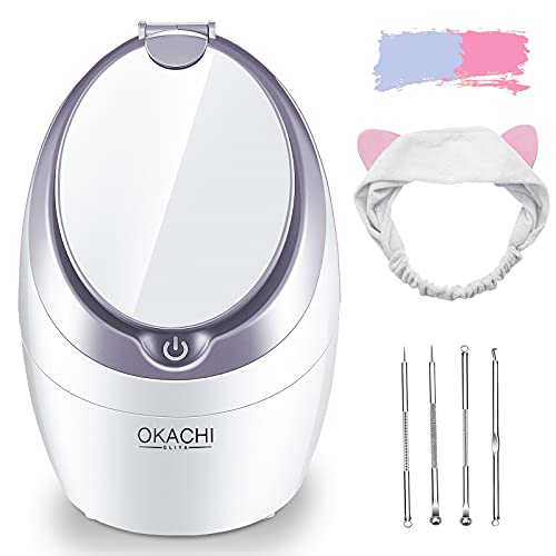 OKACHI GLIYA Facial Steamer 4 in 1 Nano Face Steamer - Professional & Safe St...
