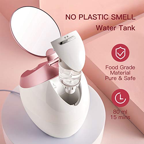 OKACHI GLIYA Facial Steamer Nano Ionic Warm Steam, Home SPA Quality Steamer 1...
