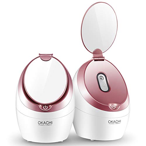 OKACHI GLIYA Facial Steamer Nano Ionic Warm Steam, Home SPA Quality Steamer 1...