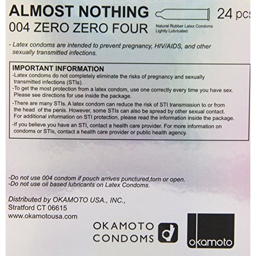OKAMOTO 004 Condoms, 24 count