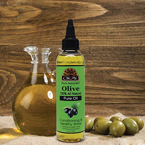 OKAY | 100% Pure Olive Oil | For All Hair Textures & Skin Types | Nourish, St...
