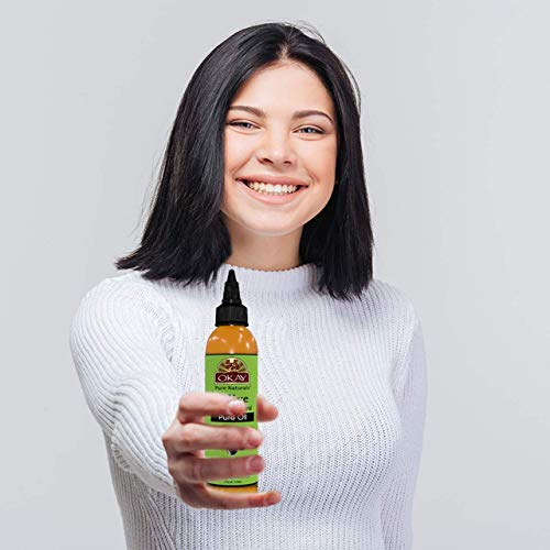 OKAY | 100% Pure Olive Oil | For All Hair Textures & Skin Types | Nourish, St...