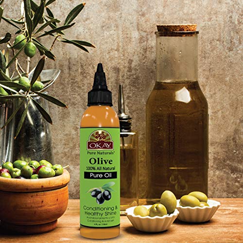 OKAY | 100% Pure Olive Oil | For All Hair Textures & Skin Types | Nourish, St...