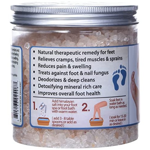 Okay Himalayan Pink Salt Foot Soak With & Tea Tree Oil, lavender, 20 Ounce