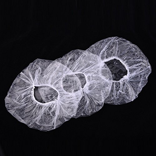 okdeals Hair Processing Caps, Disposable Plastic Shower Caps 100 Pack, Clear ...
