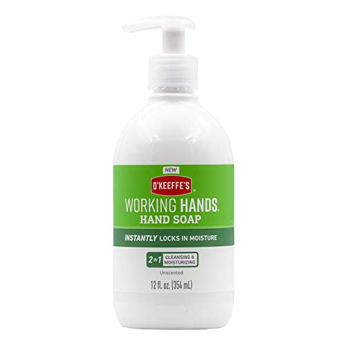 O'Keeffe's Working Hands Moisturizing Hand Soap, 12 Ounce Pump, Unscented, (P...