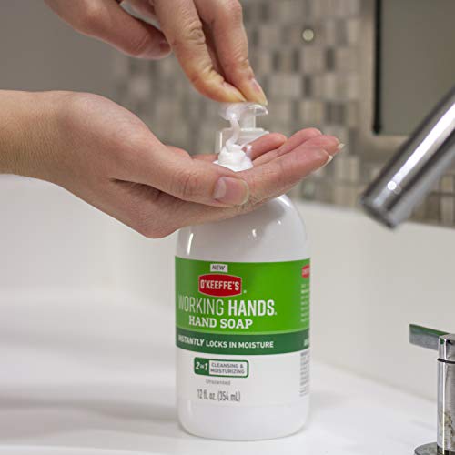 O'Keeffe's Working Hands Moisturizing Hand Soap, 12 Ounce Pump, Unscented, (P...