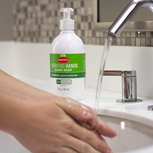 O'Keeffe's Working Hands Moisturizing Hand Soap, 12 Ounce Pump, Unscented, (P...