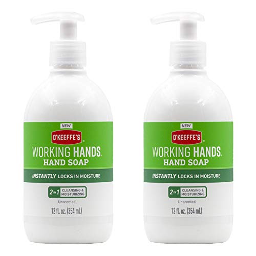O'Keeffe's Working Hands Moisturizing Hand Soap, 12 Ounce Pump, Unscented, (P...