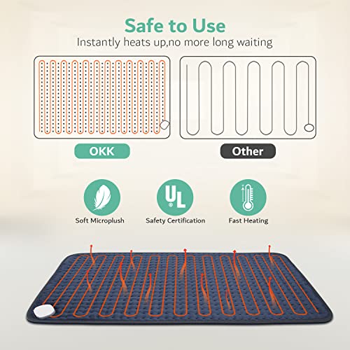 Heating Pad for Back Pain Relief, OKK XXX-Large Electric Heating Pads for Cra...