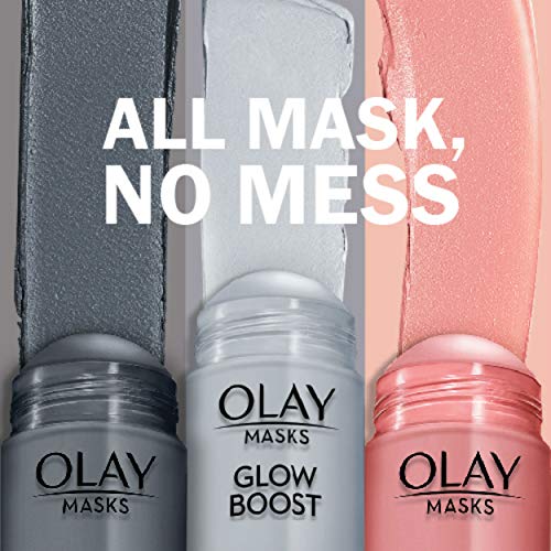 Face Masks by Olay, Clay Charcoal Facial Mask Stick, Glow Boost White Charcoa...