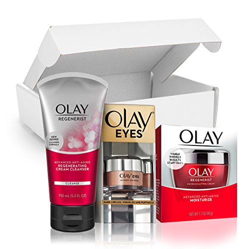 Face Wash by Olay Anti-Aging Skincare Kit with Regenerist Cleanser, Moisturiz...