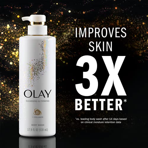 Olay Body Wash with Collagen and Vitamin B3, Cleansing & Firming, 17.9 Fl Oz ...