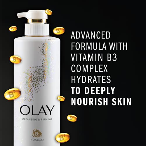 Olay Body Wash with Collagen and Vitamin B3, Cleansing & Firming, 17.9 Fl Oz ...