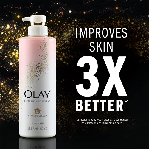 Olay Body Wash with Hyaluronic Acid and Vitamin B3, Cleansing & Nourishing, 1...