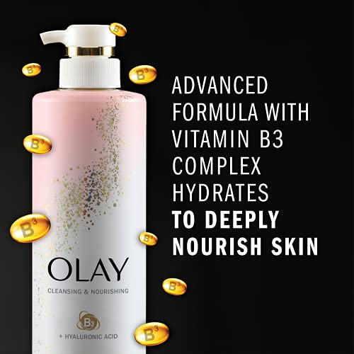 Olay Body Wash with Hyaluronic Acid and Vitamin B3, Cleansing & Nourishing, 1...