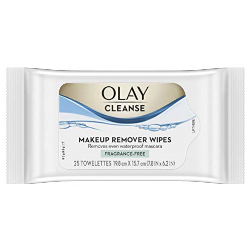 Olay Cleanse Makeup Remover Wipes, Fragrance Free, 25 count