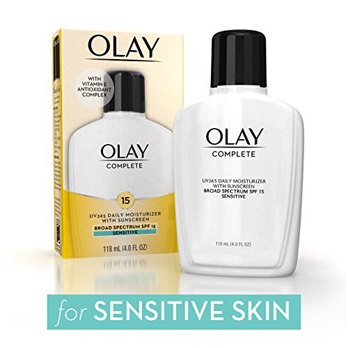 Olay Complete Lotion Moisturizer with Sunscreen SPF 15 Sensitive, 4.0 Ounce, ...