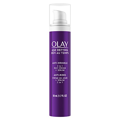 Olay Face Serum by Age Defying Anti-Wrinkle 2-in-1 Day Cream Plus Face Serum,...