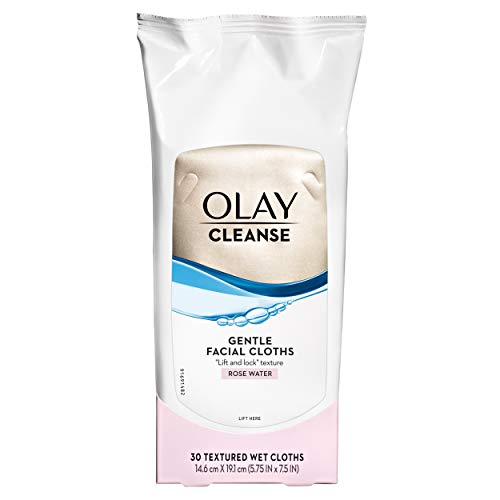 Olay Gentle Facial Cleansing Cloths with Rose Water, 30 count - Pack of 3