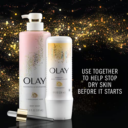 Olay In-Shower Rinse-Off Body Conditioner for Dry Skin with B3 and Shea Butte...