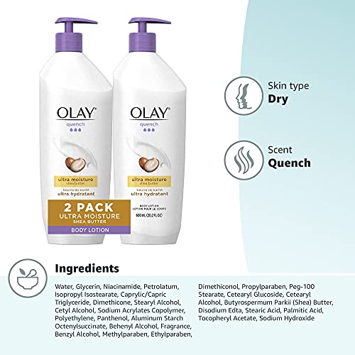 Olay Quench Body Lotion Ultra Moisture with Shea Butter and Vitamins E and B3...