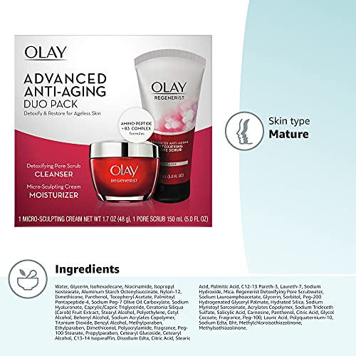 Olay Regenerist Micro-Sculpting Cream Face Moisturizer with Hyaluronic Acid &...