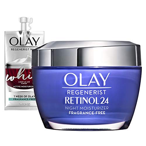 Olay Regenerist Retinol Moisturizer, Retinol 24 Night Face Cream, 1.7 Oz + Wh...