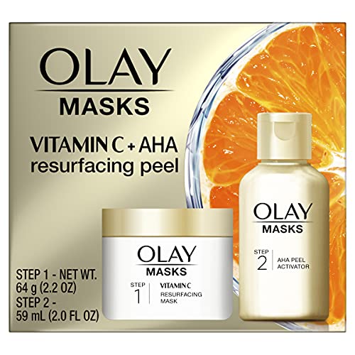 Olay Vitamin C Face Mask Kit, Exfoliator Kit with Mask, Silica, & Exfoliating...