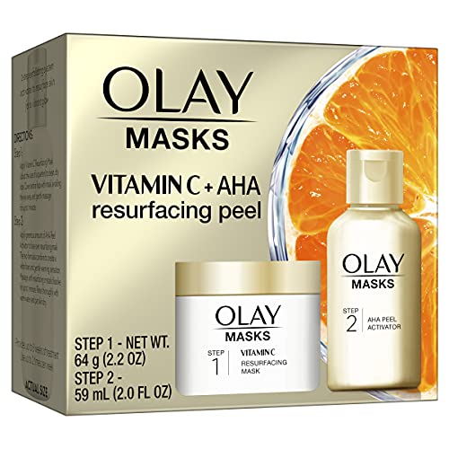 Olay Vitamin C Face Mask Kit, Exfoliator Kit with Mask, Silica, & Exfoliating...