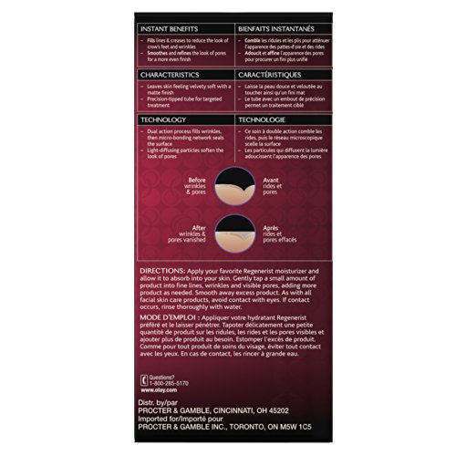 Wrinkle Cream by Olay Regenerist Instant Fix Wrinkle & Pore Vanisher, 1.0 Fl ...