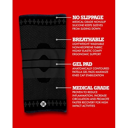 Old Bones Therapy Knee Brace - Knitted Compression Knee Sleeve and Support fo...