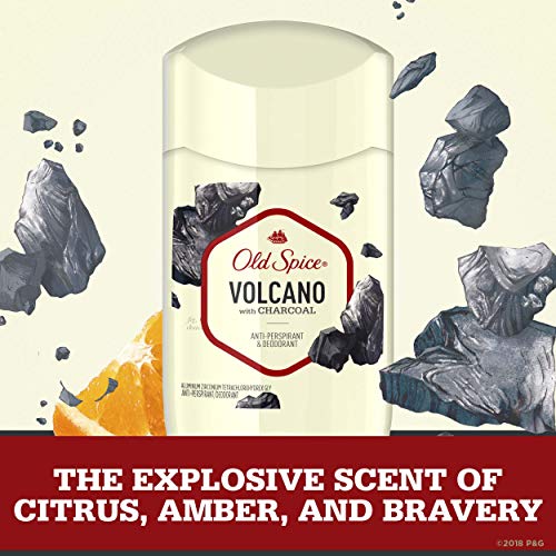 Old Spice Antiperspirant & Deodorant for Men, Invisible Solid, Volcano With C...