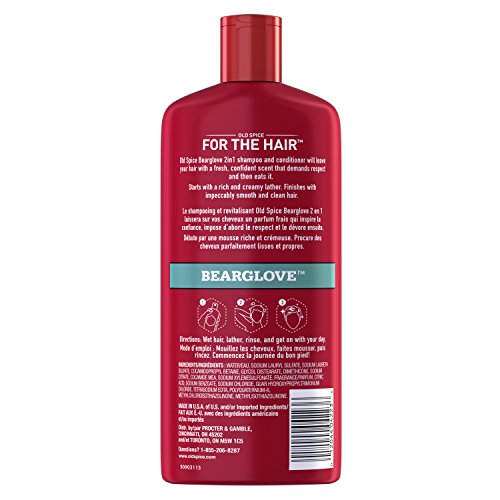 Old Spice Bearglove 2in1 Shampoo and Conditioner, 25.3 fl oz